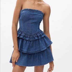 💙 Gap x LoveShackFancy Denim Corset Mini Dress 💙